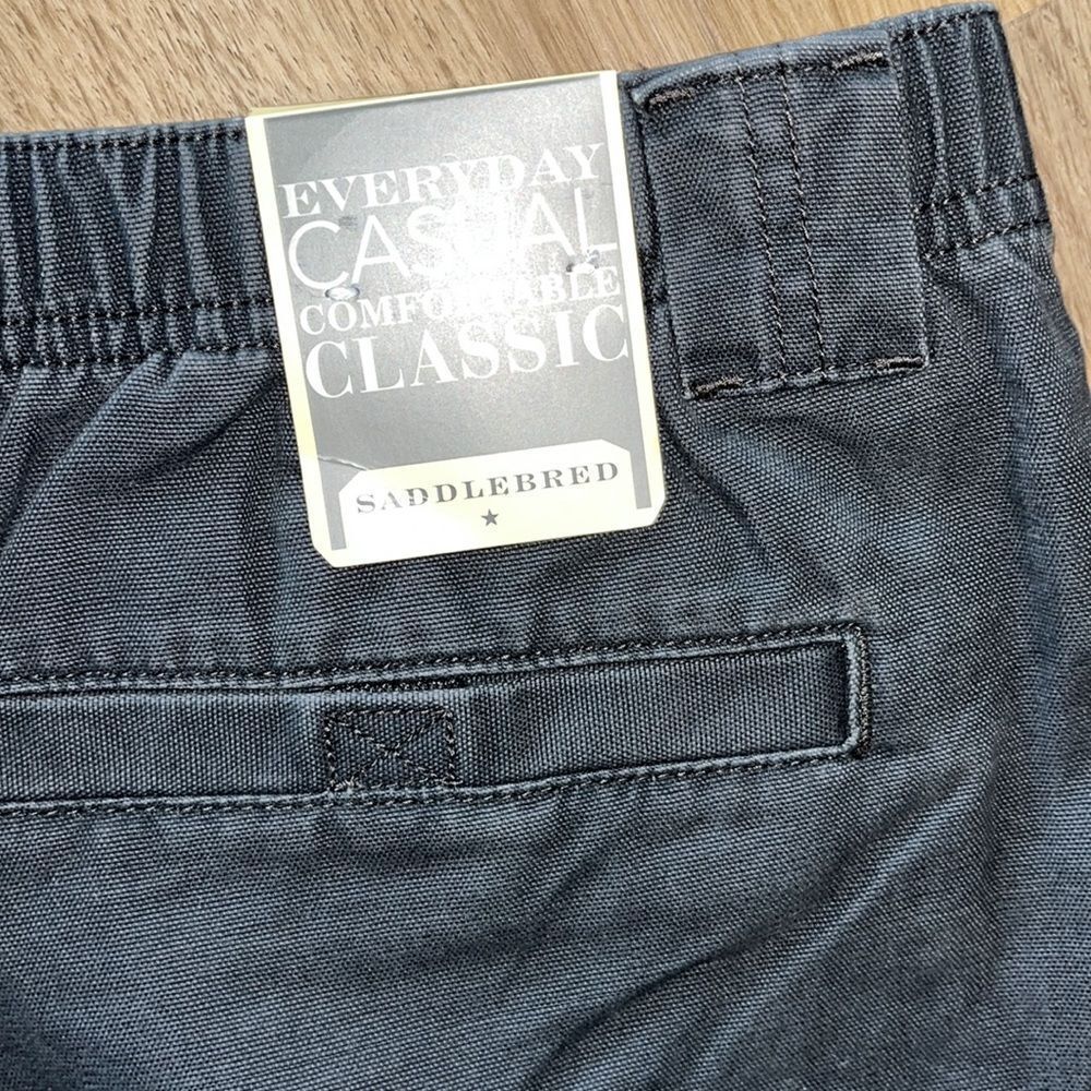 NWT New men’s ❤Saddlebred Grey Cargo Comfortable classic walking trail shorts 36 - Picture 2 of 3